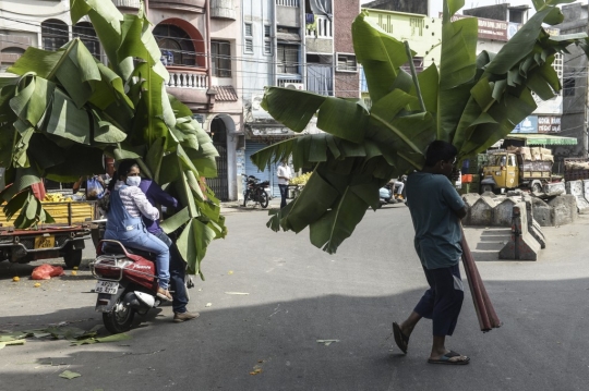 Warga India Berburu Pohon Pisang untuk Perayaan Diwali