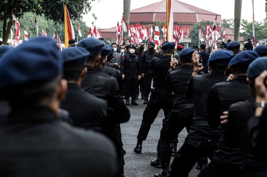 Atraksi Pasukan Brimob Polri Saat Peringati HUT ke-76