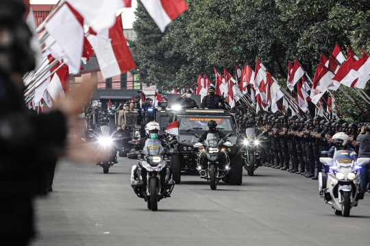 Atraksi Pasukan Brimob Polri Saat Peringati HUT ke-76