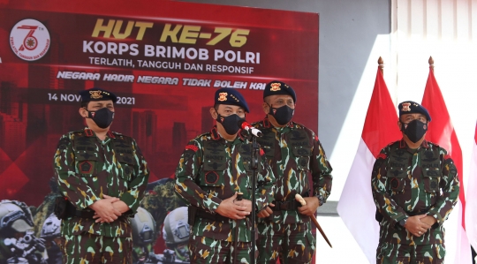 Upacara Peringatan HUT ke-76 Brimob