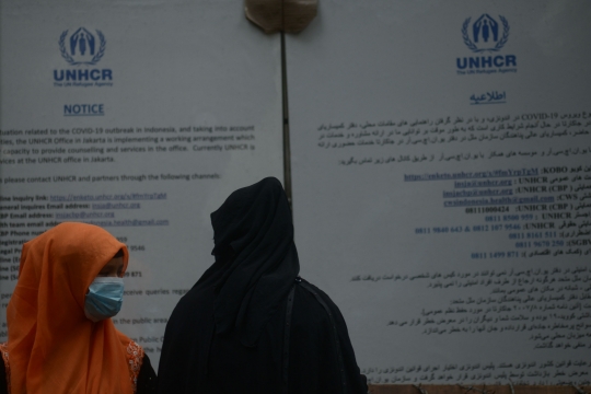 Aksi Demo Pengungsi Rohingya di Depan Gedung UNHCR