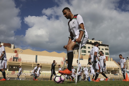 Semangat Pesepak Bola Disabilitas Palestina yang Berharap Lolos ke Piala Dunia