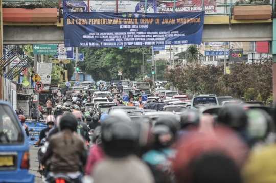 Uji Coba Ganjil Genap di Depok