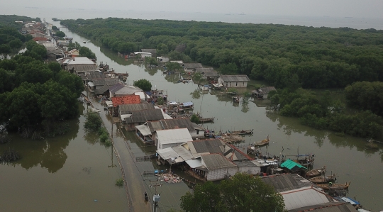 Banjir Rob Rendam Muara Gembong