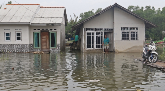 Banjir Rob Rendam Muara Gembong