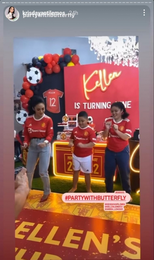 5 Potret Ultah Kellen Anak Krisdayanti yang Bertema MU, Tak Dihadiri Raul Lemos