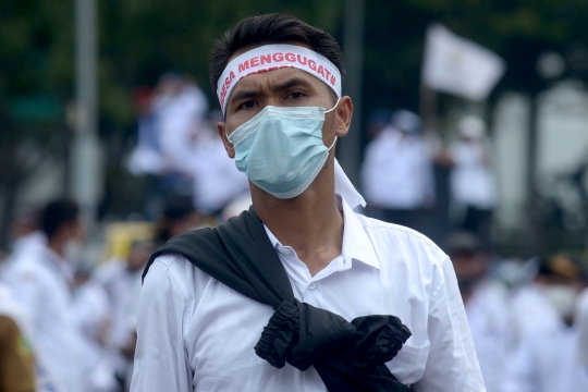 Aksi Demo Kepala Desa di Monas