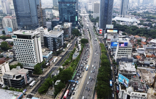 Suasana Lalu Lintas Ibu Kota Seusai Temuan Kasus Omicron