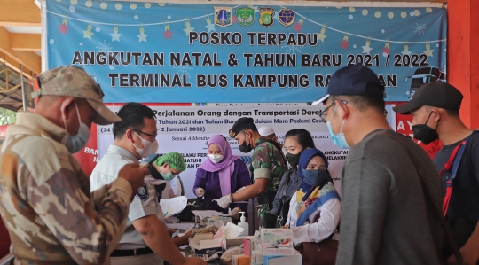 Arus Mudik Nataru di Terminal Kampung Rambutan Alami Kenaikan