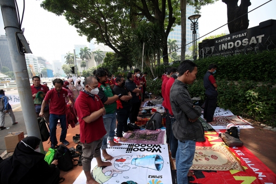 Aksi Demo Karyawan Indosat