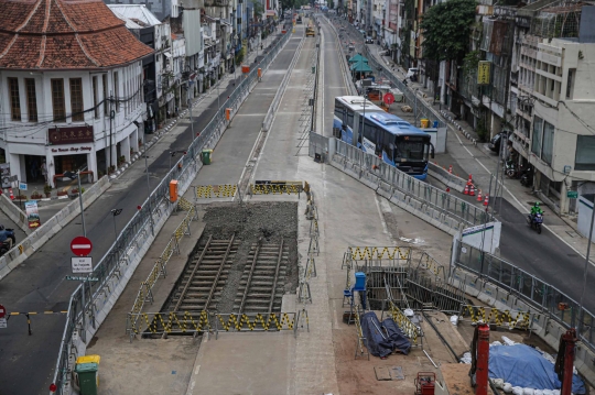 Penampakan Rel Trem Era Kolonial Belanda di Proyek MRT Glodok