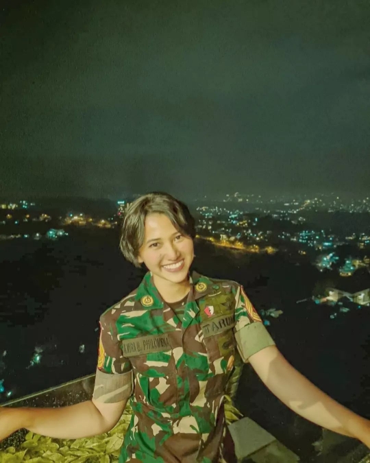 Potret Cantik Almira Bellinda jadi Taruna Pakai Seragam Loreng, Dulu Paskibraka