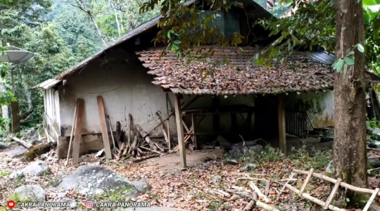 Potret Rumah Berdiri di Tengah Hutan Mojokerto, Adanya Parabola jadi Sorotan