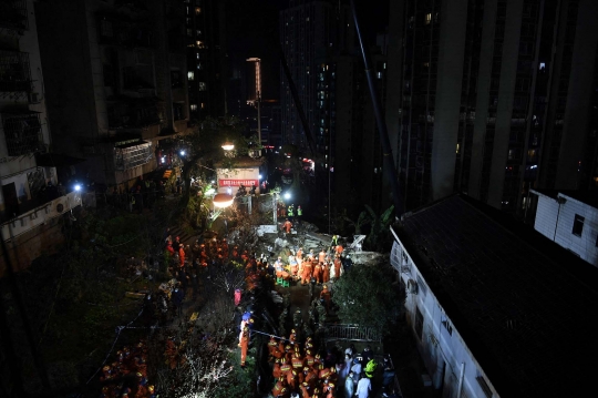 Ledakan Gas Runtuhkan Bangunan di China, 16 Orang Tewas