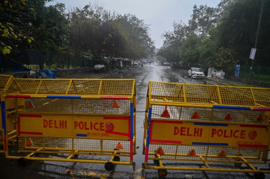 Sepi New Delhi di Tengah Penerapan Jam Malam Akhir Pekan