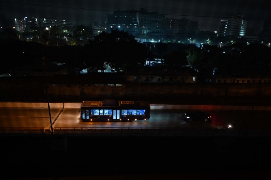 Sepi New Delhi di Tengah Penerapan Jam Malam Akhir Pekan