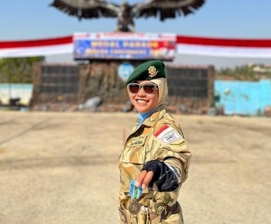 Potret Gahar TNI Wanita Tenteng Senjata di Libanon, Selalu Siap & Waspada