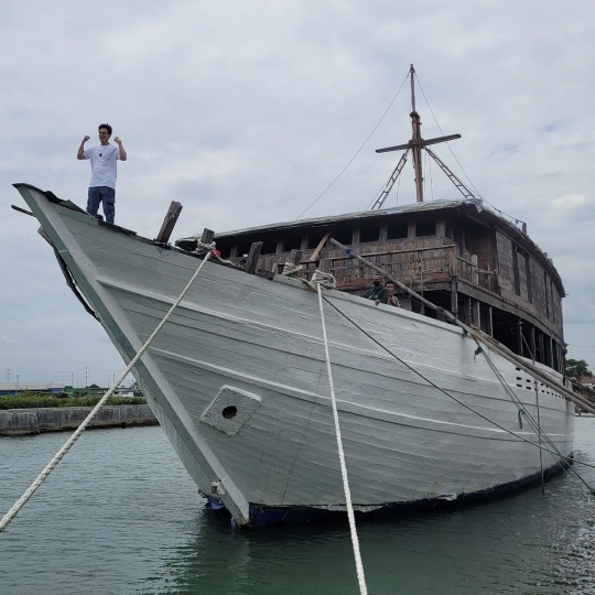 6 Potret Kapal Pinisi Baim Wong yang sedang Dibuat, Akan Diberi Nama 'Eldrago'