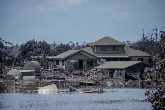 Kondisi Kerusakan Akibat Tsunami dan Letusan Gunung di Tonga