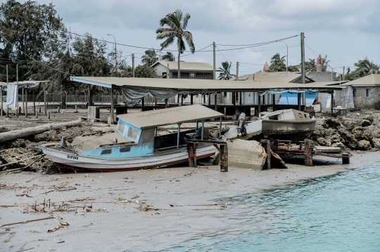 Kondisi Kerusakan Akibat Tsunami dan Letusan Gunung di Tonga