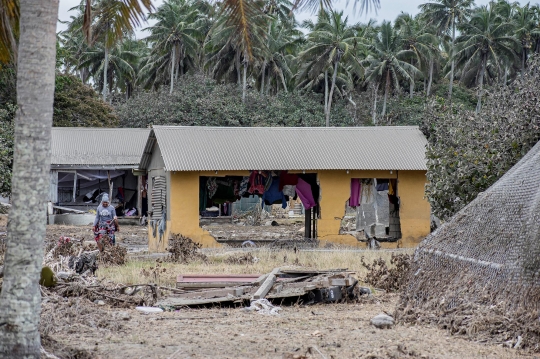 Kondisi Kerusakan Akibat Tsunami dan Letusan Gunung di Tonga