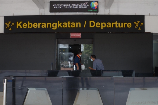 Suasana Bandara Halim Perdanakusuma yang Ditutup untuk Revitalisasi