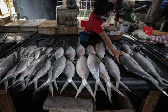 Geliat Penjualan Ikan Bandeng di Pasar Petak Sembilan Jelang Imlek