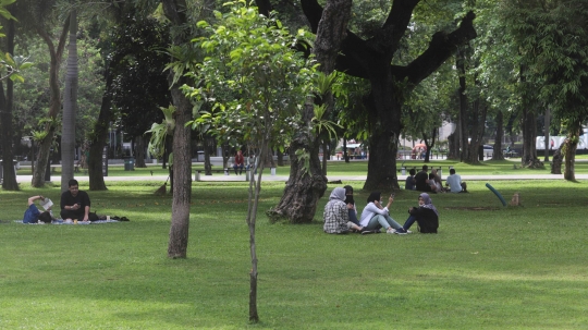 Warga DKI Jakarta Masih Mengabaikan Masker Saat Bermain di Taman