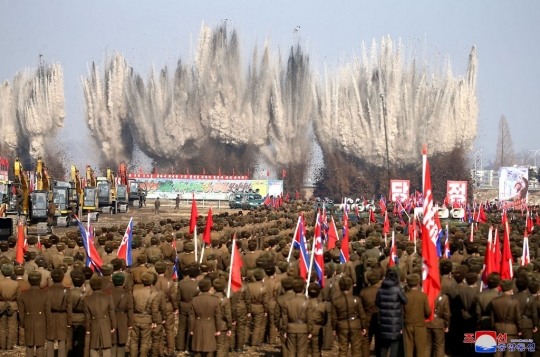 Ledakan Tandai Batu Pertama untuk Bangun 10.000 Hunian di Pyongyang