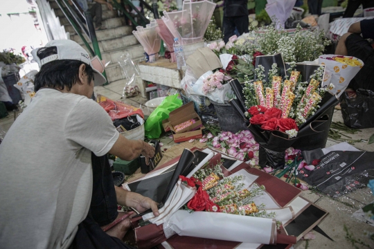 Penjualan Bunga Buket Merosot di Hari Valentine