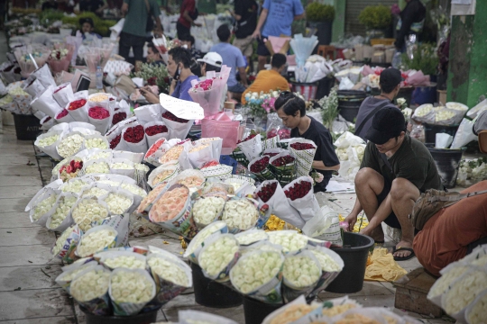 Penjualan Bunga Buket Merosot di Hari Valentine