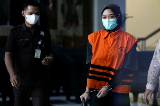 Ekspresi Nur Afifah Balqis Kembali Jalani Pemeriksaan di KPK