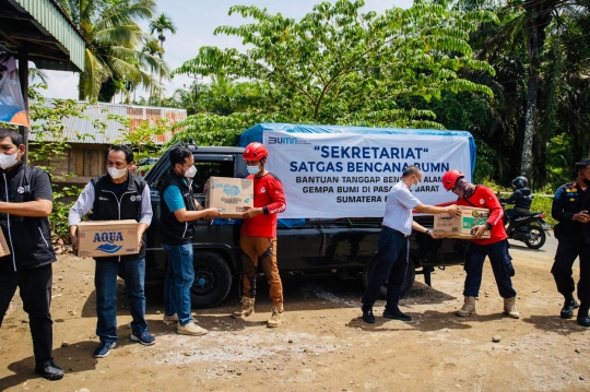 Satuan Tugas Bencana BRI 'Tim Elang' Bangun Posko Tanggap Bencana Gempa Pasaman Barat