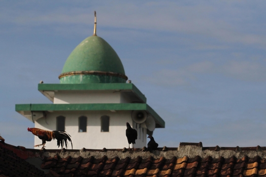 Kondisi Masjid Agung Banten Terendam Banjir