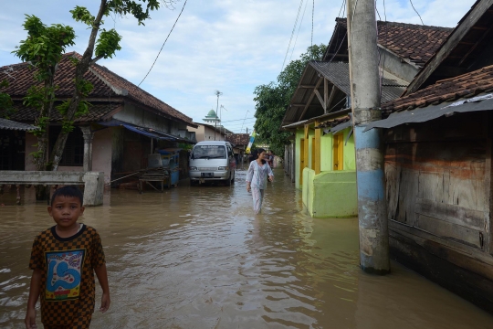 Kondisi Masjid Agung Banten Terendam Banjir