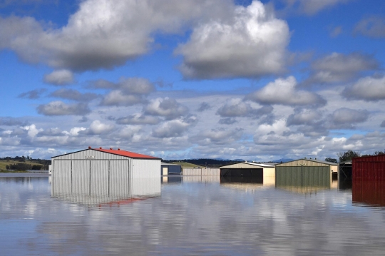Penampakan Hanggar Pesawat di Australia Terendam Banjir