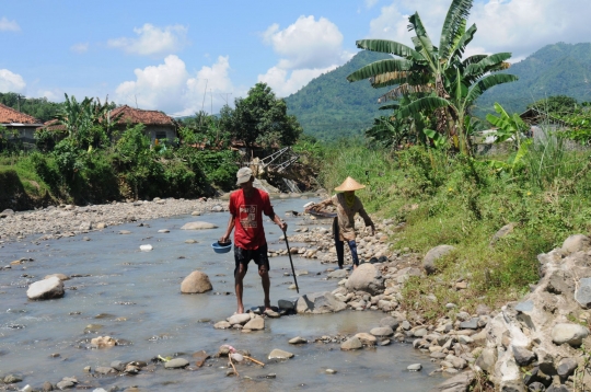 Potret Penambang Emas di Sungai Cisero
