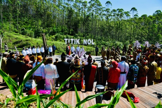 Melihat Ritual Kendi Nusantara Jokowi di Titik Nol IKN