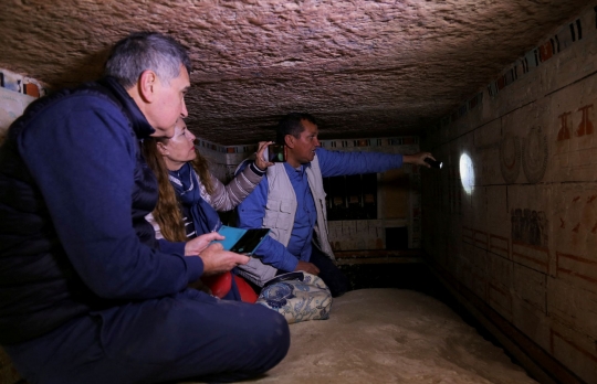 Penampakan Makam Kuno dari Kerajaan Lama Mesir di Saqqara