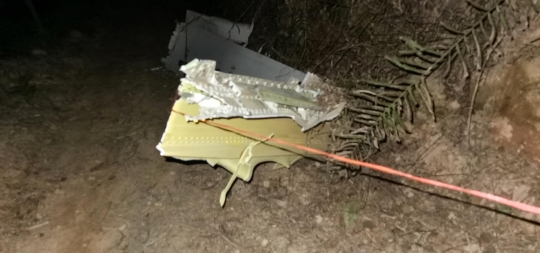 Penampakan Puing China Eastern Airlines yang Jatuh di Lereng Gunung