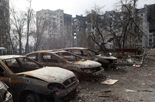 Kondisi Hancur Lebur Kota Mariupol Usai Serangan Rusia