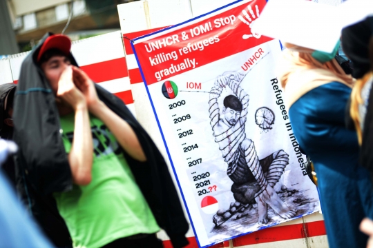 Geruduk UNHCR, Pengungsi Afghanistan Minta Dipindah ke Negara Ketiga