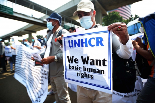 Geruduk UNHCR, Pengungsi Afghanistan Minta Dipindah ke Negara Ketiga