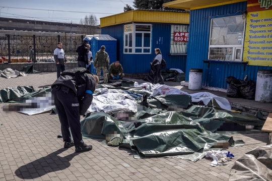 Tragis, 50 Tewas Akibat Serangan Roket di Stasiun Kramatorsk Ukraina
