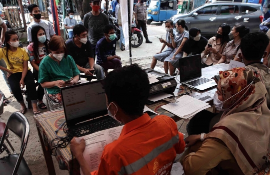 Vaksinasi Booster di Pasar Palmerah
