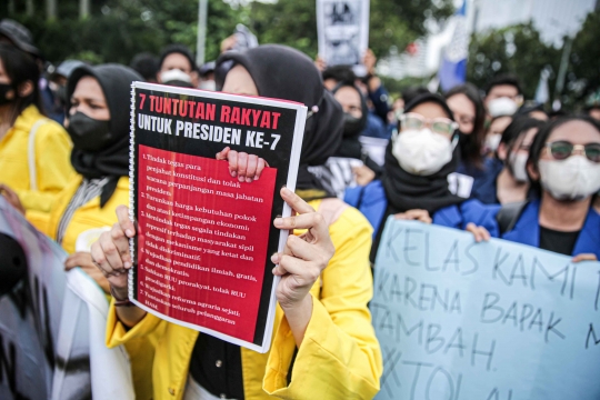 Demo di Patung Kuda, Mahasiswa Tolak Jabatan Presiden Tiga Periode