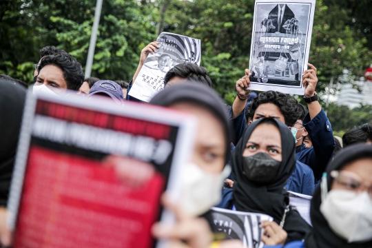 Demo di Patung Kuda, Mahasiswa Tolak Jabatan Presiden Tiga Periode