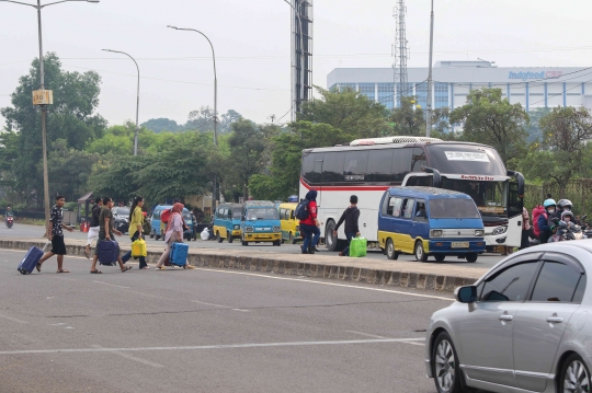 H-2 Lebaran, Simpang Cikopo Masih Ramai Pemudik