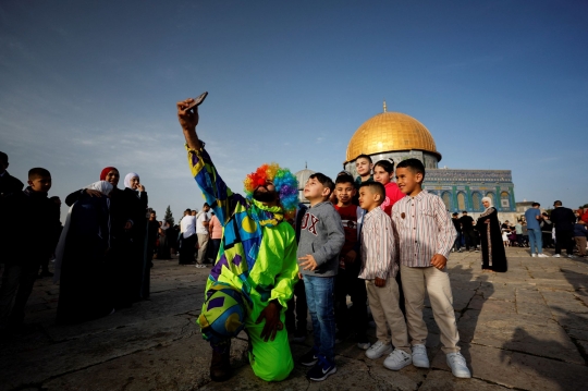 Potret Keceriaan Anak-Anak Palestina Rayakan Idulfitri di Yerusalem