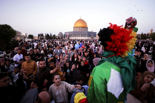 Potret Keceriaan Anak-Anak Palestina Rayakan Idulfitri di Yerusalem